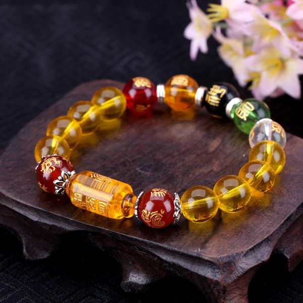 Tibetan Dzi Bead of your Choice with Top Grade Citrine Bracelet :: Feng Shui  Crystals