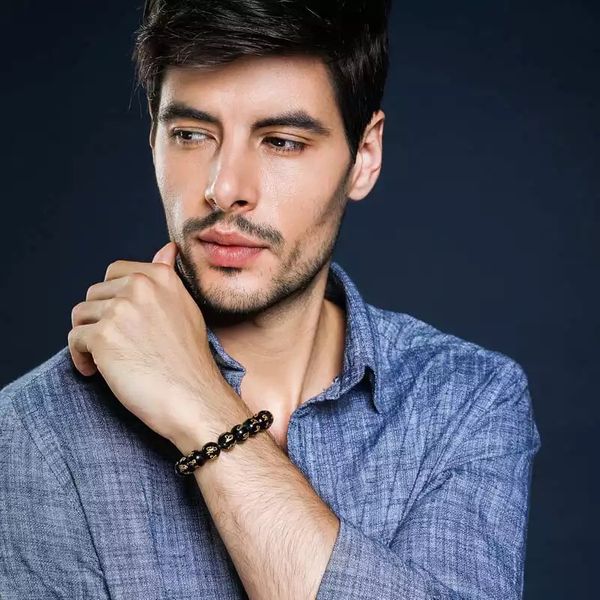 Obsidian Om Mani Padme Hum Bracelet – Mine Galleria