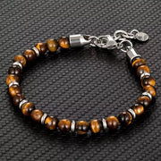 Make Your Mark With Tiger Eye Stainless Steel Bracelet