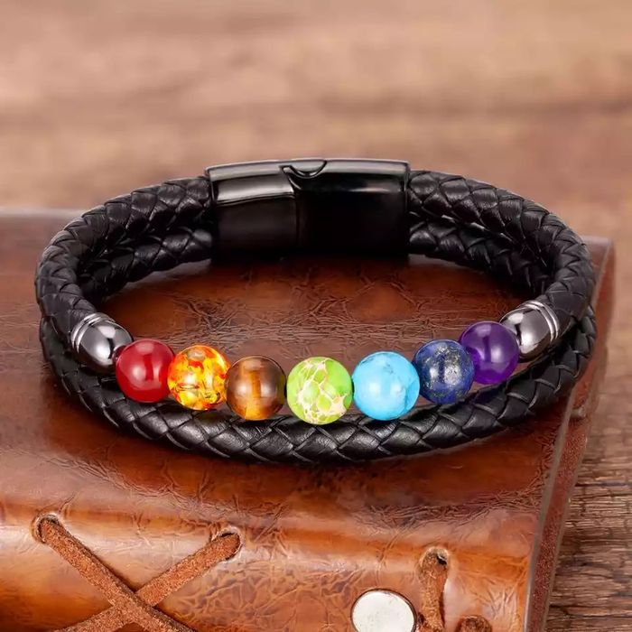7 Healing Chakra Gemstones Silver Bracelet – GemsRush